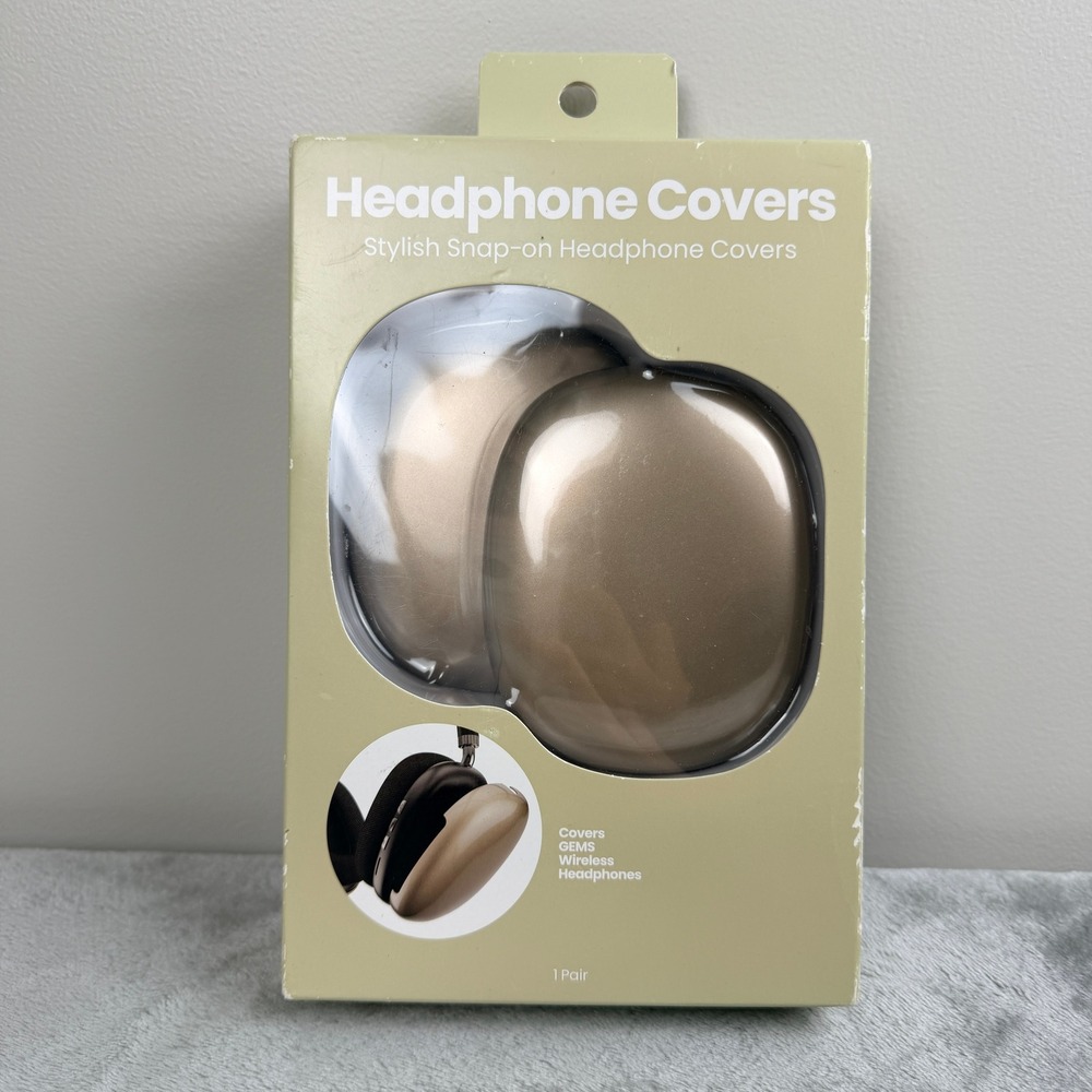 GEMS Metallic Gold Snap-On Headphone Covers for GEMS‎ Wireless Headphones